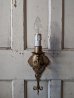 画像3: 1930'S　ビクトリアン　キャンドルソケットランプ　燭台 モチーフ　ろうそく風　ウォールマウントブラケットライト　1灯　ブラス　アイアン　ベアバルブ　アンティーク　ビンテージ