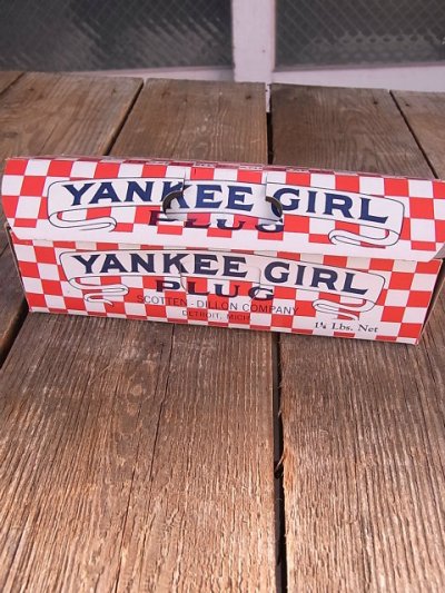 画像2: 1930’S　アンティーク　紙箱　YANKEE GIRL PLUG　タバコ　店舗用装飾品　ビンテージ