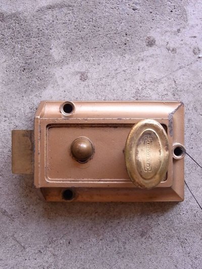 画像1: アンティーク　ドア用サーフェイスロック　リムロック　IDEAL SECURITY　ビンテージ