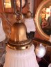 画像4: アンティーク　アールデコ　１９２０年代頃　ガス灯シェード　ドームシェード　装飾ミルクガラスシェード付　ペンダントランプ　1灯＋4灯　4連チェーン　ビンテージ (4)