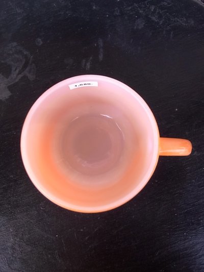 画像4: アンティーク　フェデラル　ミルクガラス　マグカップ　スタッキングマグ　オレンジ　ビンテージ