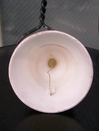 画像4: アンティーク　陶器のベル　呼び鈴　絵柄　蝶　Florida　ビンテージ