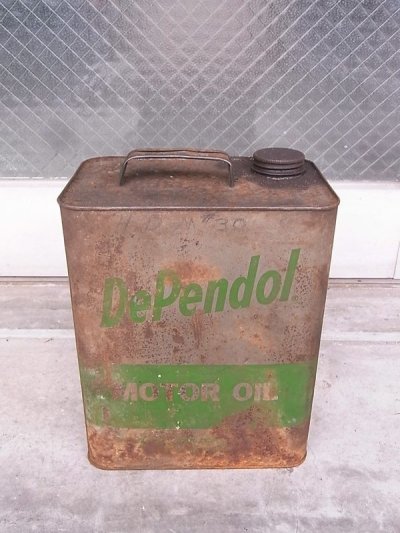 画像1: アンティーク　ティン缶　DePendol　MOTOR OIL　オイル缶　ビンテージ