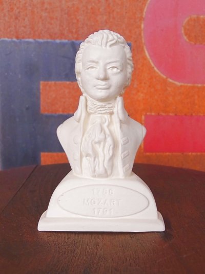 画像2: オブジェ　胸像　アッパーボディー　ミニバスト　リスト　LISZT　1811-1886　モーツァルト　MOZART　1756-1791　人形　ビンテージ　アンティーク