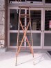 画像4: アンティーク　ウッドステップラダー　SAFTI TRED　ペンキ　シャビー　刻印　はしご　木製脚立　超大型　6段　ビンテージ (4)