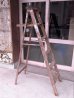 画像1: アンティーク　ウッドステップラダー　ペンキ　シャビー　はしご　木製脚立　超大型　6段　ビンテージ (1)