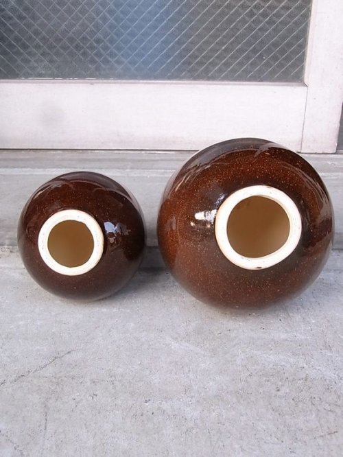 other photographs.2: アンティーク　オブジェ　陶器　陶器ボール　中型　大型　2pcs set　ビンテージ