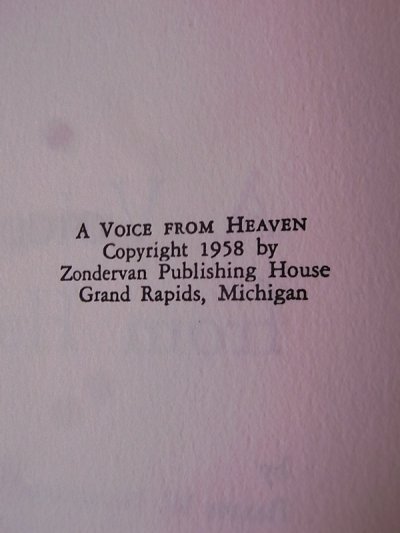 画像4: アンティーク　洋書　A Voice from Heaven　1958　本　古書　ビンテージ