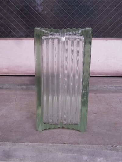 画像4: アンティーク　glass block　ガラスブロック　クリアガラス　柄入り　200角ブロック  ビンテージ