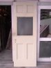 画像1: K様商談中　アンティーク　ガラス窓付木製ドア　アイボリー　型板ガラス　ビンテージ (1)