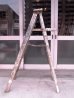 画像3: アンティーク　ウッドステップラダー　ペンキ　はしご　木製脚立　大型　5段　ビンテージ (3)