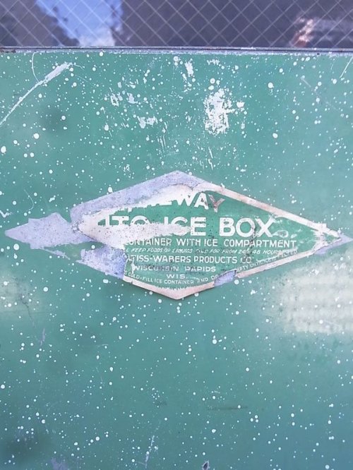other photographs.1: ビンテージ　1940'S  メタルクーラーボックス　クーラーボックス　ICE BOX　ライトグリーン　メタルボックス付　アウトドア　アンティーク