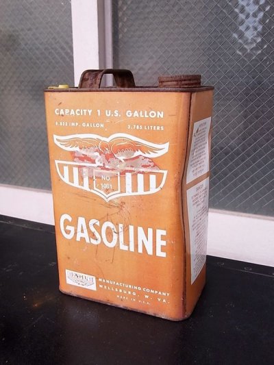 画像1: アンティーク　ティン缶　1ガロン　GASOLINE　EAGLE　ガソリン缶　オイル缶　ビンテージ
