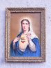 画像1: 聖母マリア　ガラス入りフレーム　ウォールオーナメント　アンティーク　ビンテージ (1)