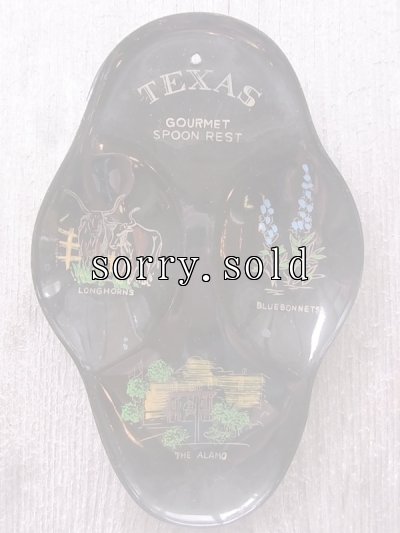 画像1: 1950'S 絵皿　小物入れ　TEXAS　spoon rest　プラスティック　ウォールオーナメント　壁掛け　アンティーク　ビンテージ