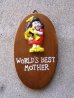 画像1: メッセージドール　人形　壁掛け　world's best mother　ウォールデコ　ウォールオーナメント　アンティーク　ビンテージ (1)