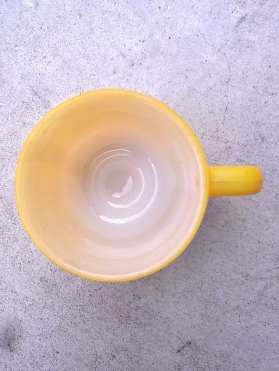 画像5: フェデラル　マグカップ　ミルクガラス　イエロー　レモン色　アンティーク　ビンテージ