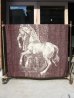 画像1: ブランケット　毛布　ラグマット　馬　ホース　アンティーク　ビンテージ (1)