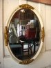 画像1: 1920'S 30'S　ビクトリアン装飾　フレーム付きミラー　鏡　ウッド オーバルフレーム　アンティーク　ヴィンテージ (1)