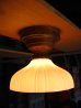 画像2: 1930’S　30年代　シーリングライト　1灯　リブ　ミルクガラスシェード　フラッシュマウント　真鍮　アンティーク　ビンテージ (2)