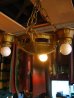 画像3: アールデコ　ペンダントランプ　3灯　シャンデリア　ベアバルブ　装飾　真鍮　アンティーク　ビンテージ (3)