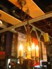 画像2: ビクトリアン　シーリングライト　5灯　ナロー　シャンデリア　装飾　チャーム付き　アイアン　真鍮　アンティーク　ビンテージ (2)