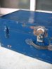 画像6: トランク　中型トランク　スーツケース　ブルー　鍵付き　店舗什器に　アンティーク　ビンテージ