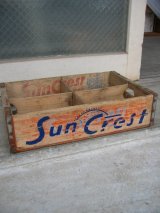 ボトルクレート　サンクレスト　Sun Crest　ボトルケース　ウッドボックス　木箱　アドバタイジング　アンティーク　ビンテージ　その3