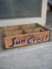 画像1: ボトルクレート　サンクレスト　Sun Crest　ボトルケース　ウッドボックス　木箱　アドバタイジング　アンティーク　ビンテージ　その3 (1)