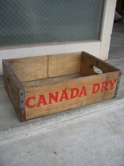 画像2: ボトルクレート　カナダドライ　CANADA DRY　ボトルケース　ウッドボックス　木箱　アドバタイジング　アンティーク　ビンテージ　その1