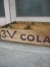 画像5: ボトルクレート　3V COLA　ボトルケース　ウッドボックス　木箱　アドバタイジング　アンティーク　ビンテージ　その2