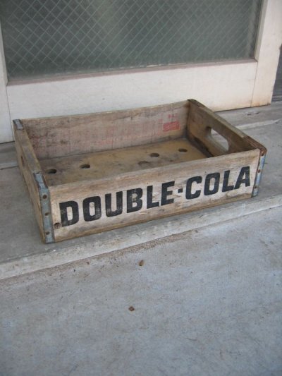 画像2: ボトルクレート　DOUBLE COLA　ボトルケース　ウッドボックス　木箱　アドバタイジング　アンティーク　ビンテージ　その9