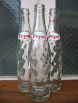 1960'S　SODA BOTTLE　ソーダボトル　ポップボトル　ガラス瓶　ペプシコーラ　PEPSI COLA　大　アドバタイジング　アンティーク　ビンテージ