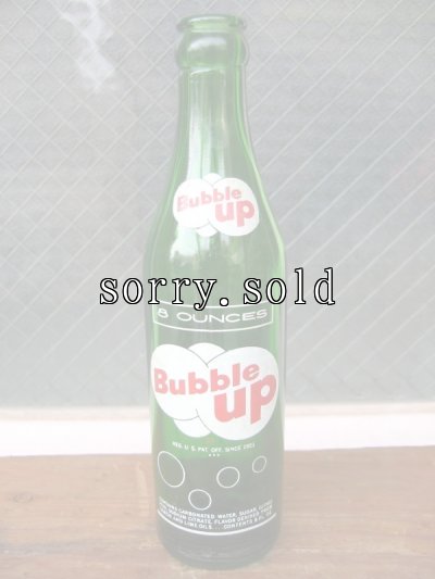 画像1: 1940'S　SODA BOTTLE　ソーダボトル　ポップボトル　ガラス瓶　バブルアップ　bubble up　アドバタイジング　アンティーク　ビンテージ