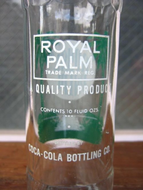 other photographs.2: 1960'S　SODA BOTTLE　ソーダボトル　ポップボトル　ガラス瓶　ROYAL PALM　coca-cola bottling co.　アドバタイジング　アンティーク　ビンテージ