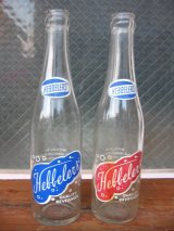 1950'S　SODA BOTTLE　ソーダボトル　ポップボトル　ハベラーズ　HEBBELERS　レッド　ブルー　アドバタイジング　アンティーク　ビンテージ