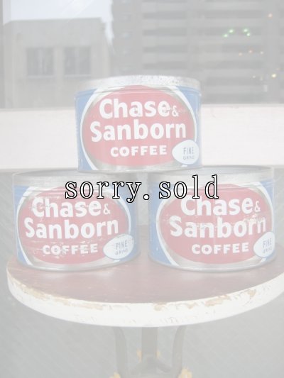 画像1: ティン缶　Chase&Sanborn COFFEE　コーヒー缶　アドバタイジング　アンティーク　ビンテージ