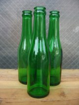 1930'S　SODA BOTTLE　ソーダボトル　ポップボトル　ガラスボトル　グリーン　アンティーク　ビンテージ