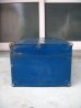 画像2: トランク　スーツケース　中型　ブルー　鍵付き　店舗什器に　アンティーク　ビンテージ (2)