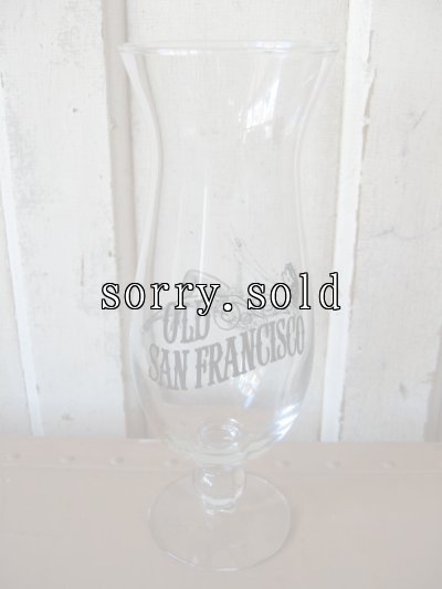画像2: ビアグラス　ビアマグ　BEER GLASS　OLD SAN FRANCISCO　フラワーベースにも　ロゴ　クリアガラス　絵柄　アンティーク　ビンテージ
