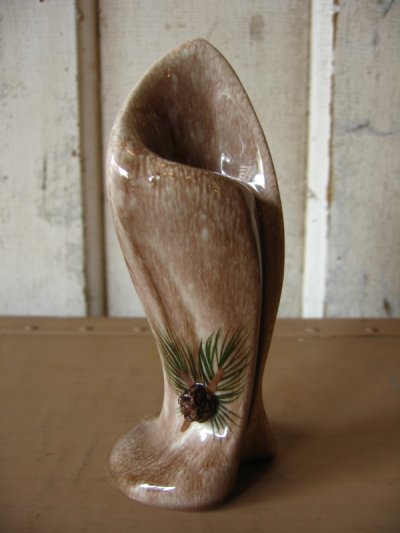 画像2: 花瓶　一輪挿し　フラワーベース　陶器　Pine cones　パイン　ハンドペインテッド　アンティーク　ビンテージ