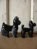 画像3: 50’S　プードル　小型犬　オブジェ　ブラック　陶器　5pcs set　アンティーク　ビンテージ