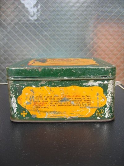 画像2: ブリキ　ティン缶　蓋付き　Adco BLOCKETTES　ショップディスプレイなどに　トラッシュカン　アンティーク　ビンテージ
