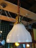 画像3: シーリングライト　1灯　へヴィーミルクガラスシェード　ペンダントライト　真鍮　装飾　アンティーク　ビンテージ (3)