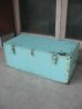 画像1: ウッドボックス　ペパーミントグリーン　木箱　ツールボックス　ストレージボックス　取手付き　シャビーペイント　アンティーク　ビンテージ (1)