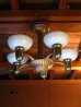 画像7: 1920’S　シーリングライト　アールデコ　5灯　ミルクガラスシェード　シャンデリア　　装飾　アイアン　アンティーク　ビンテージ