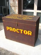 1940’S　50’S　ストレージBOX　ストレージユニット　ハンドペイント　PROCTOR　超大型　ウッドボックス　ツールボックス　木箱　アンティーク　ビンテージ