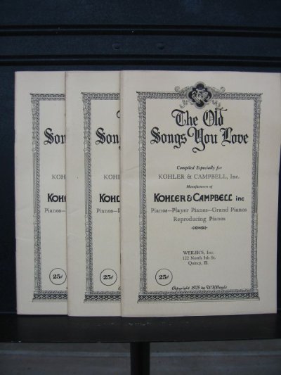 画像1: 1920’S　ピアノ　ブックレット　song book　楽譜　Kohler & Campbell　1925年　アンティーク　ビンテージ