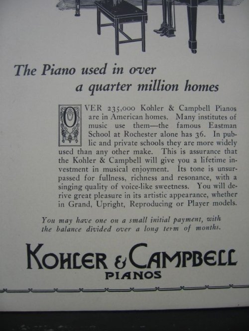 other photographs.3: 1920’S　ピアノ　ブックレット　song book　楽譜　Kohler & Campbell　1925年　アンティーク　ビンテージ