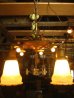 画像3: 1920’S　シーリングライト　ビクトリアン　2灯　フロストガラスシェード　装飾　真鍮　アイアン　アンティーク　ビンテージ